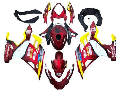 2018-2024 Kawasaki Ninja-400 Red Yellow Eva EX400 Fairing Kit