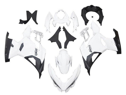2018-2024 Glossy White Glossy Black Kawasaki Ninja 400 EX400 Fairing Kit