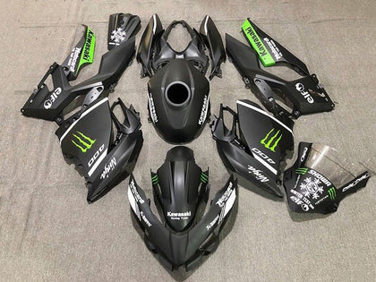 2018-2024 Kawasaki Ninja-400 Matte Black White Green Monster EX400 Fairing Kit