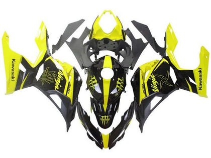 2018-2024 Kawasaki Ninja-400 Black Yellow EX400 Fairing Kit