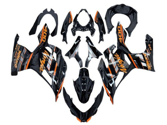 2018-2024 Black Orange Grey Kawasaki Ninja 400 EX400 Fairing Kit