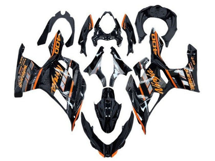 2018-2024 Kawasaki Ninja-400 Black Orange Gray EX400 Fairing Kit