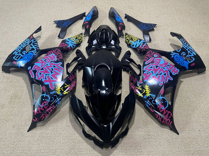 2018-2024 Kawasaki Ninja-400 Matte Black Blue Jinx EX400 Fairing Kit