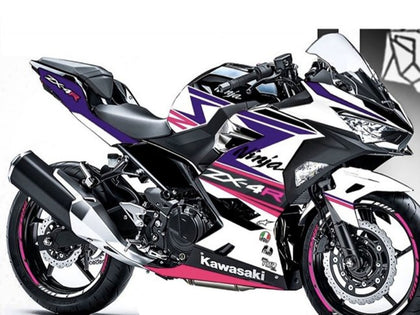 2018-2024 Kawasaki Ninja-400 White Purple Pink EX400 Fairing Kit