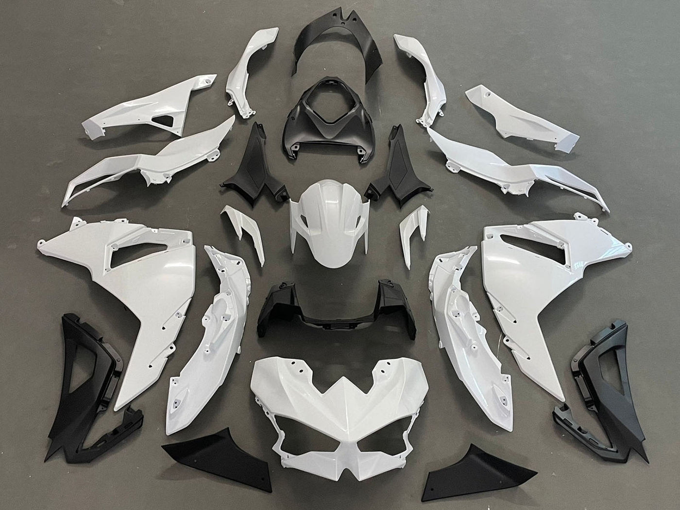 2024-2025 White Black Kawasaki Ninja 500 EX500R Fairing Kit