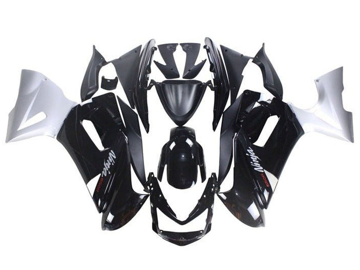 2006-2008 Black White Kawasaki Ninja 650 EX650 Fairing Kit