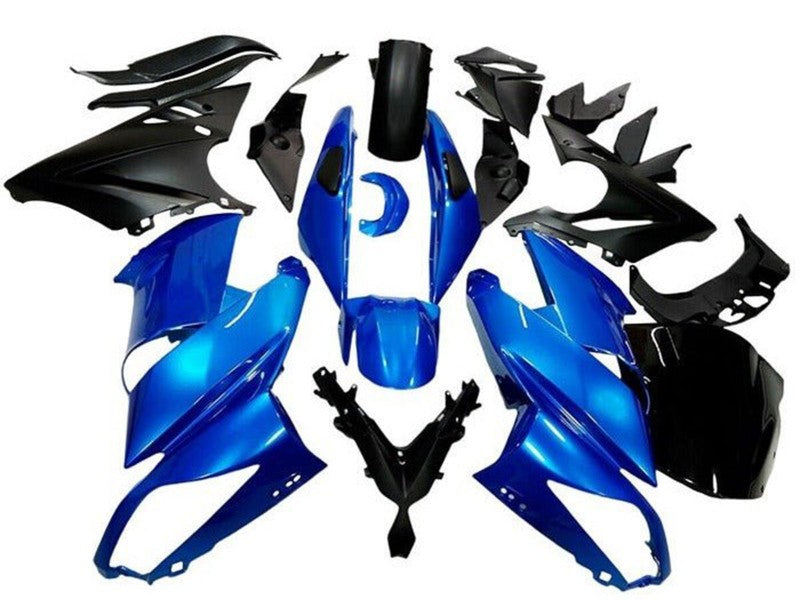 Purchase 2009-2011 Blue Matte Black Kawasaki Ninja 650 EX650 Motorcycle Fairings UK