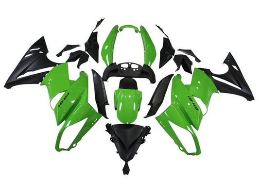 2009-2011 Green Matte Black Kawasaki Ninja 650 EX650 Fairing Kit