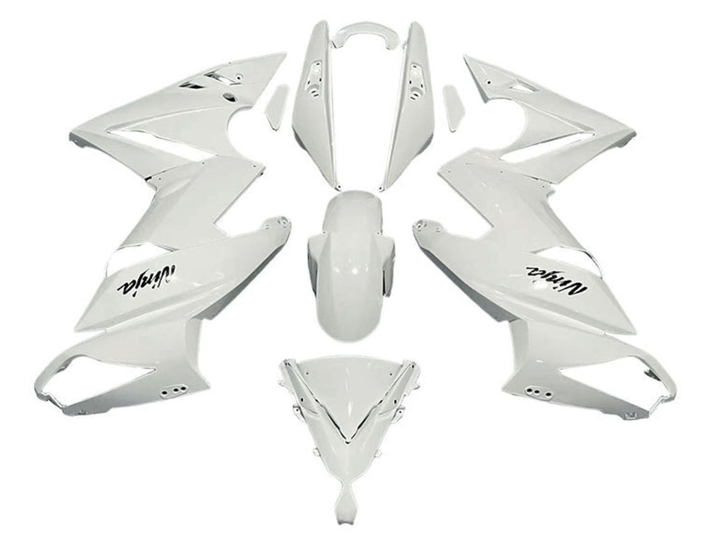 2009-2011 White Kawasaki Ninja 650 EX650 Fairing Kit
