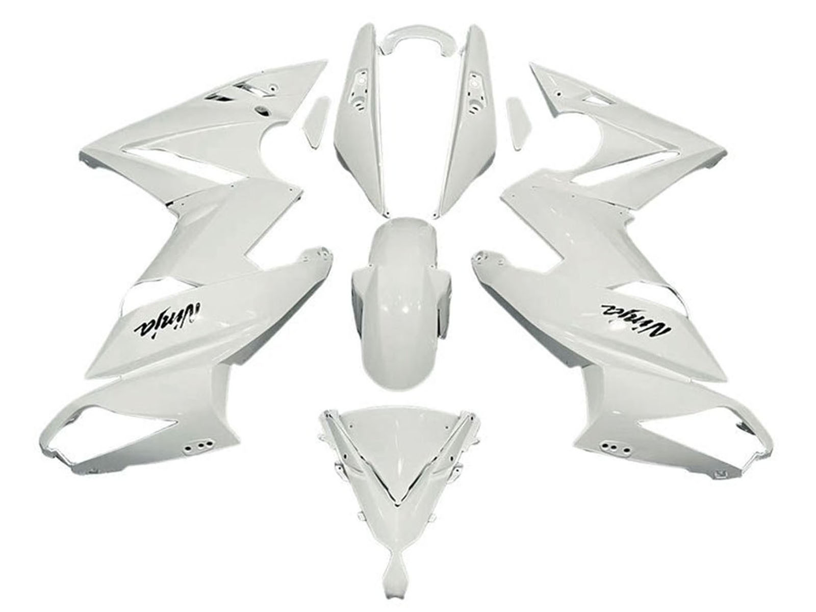 2009-2011 White Kawasaki Ninja 650 EX650 Fairing Kit