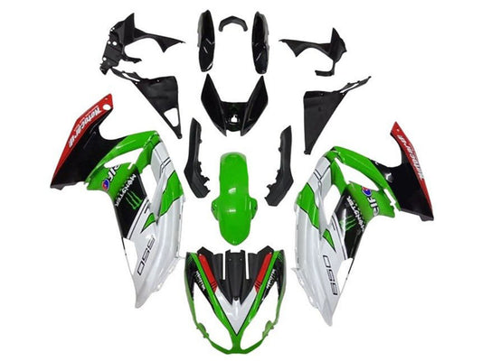 2012-2016 White Green Black Red Kawasaki Ninja 650 EX650 Fairing Kit