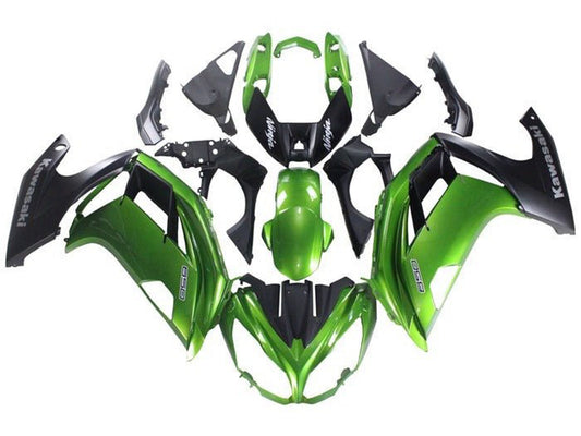 2012-2016 Green Matte Black Kawasaki Ninja 650 EX650 Fairing Kit