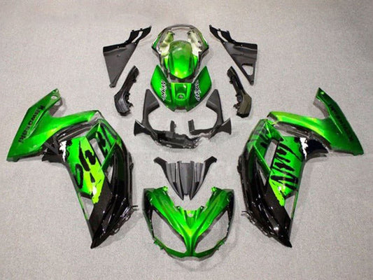 2012-2016 Metallic Green Black Kawasaki Ninja 650 EX650 Fairing Kit