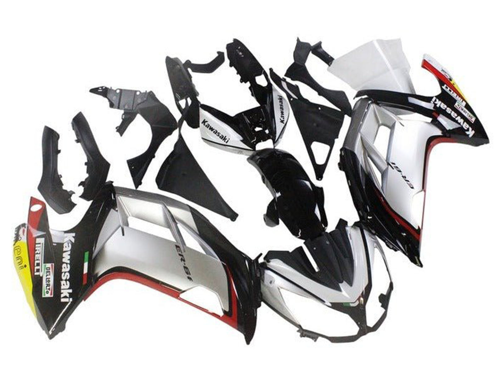 2012-2014 Silver Black Red Kawasaki Ninja 650 EX650 Fairing Kit