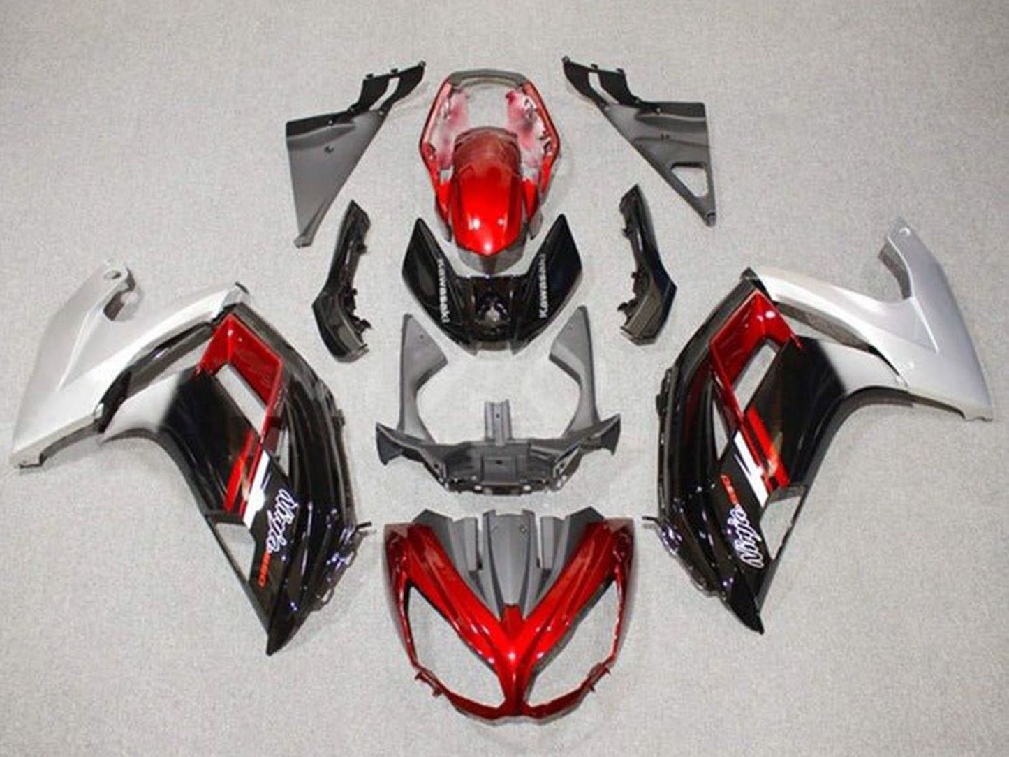 2012-2016 Red Black Silver Ninja 650 EX650 Fairing Kit