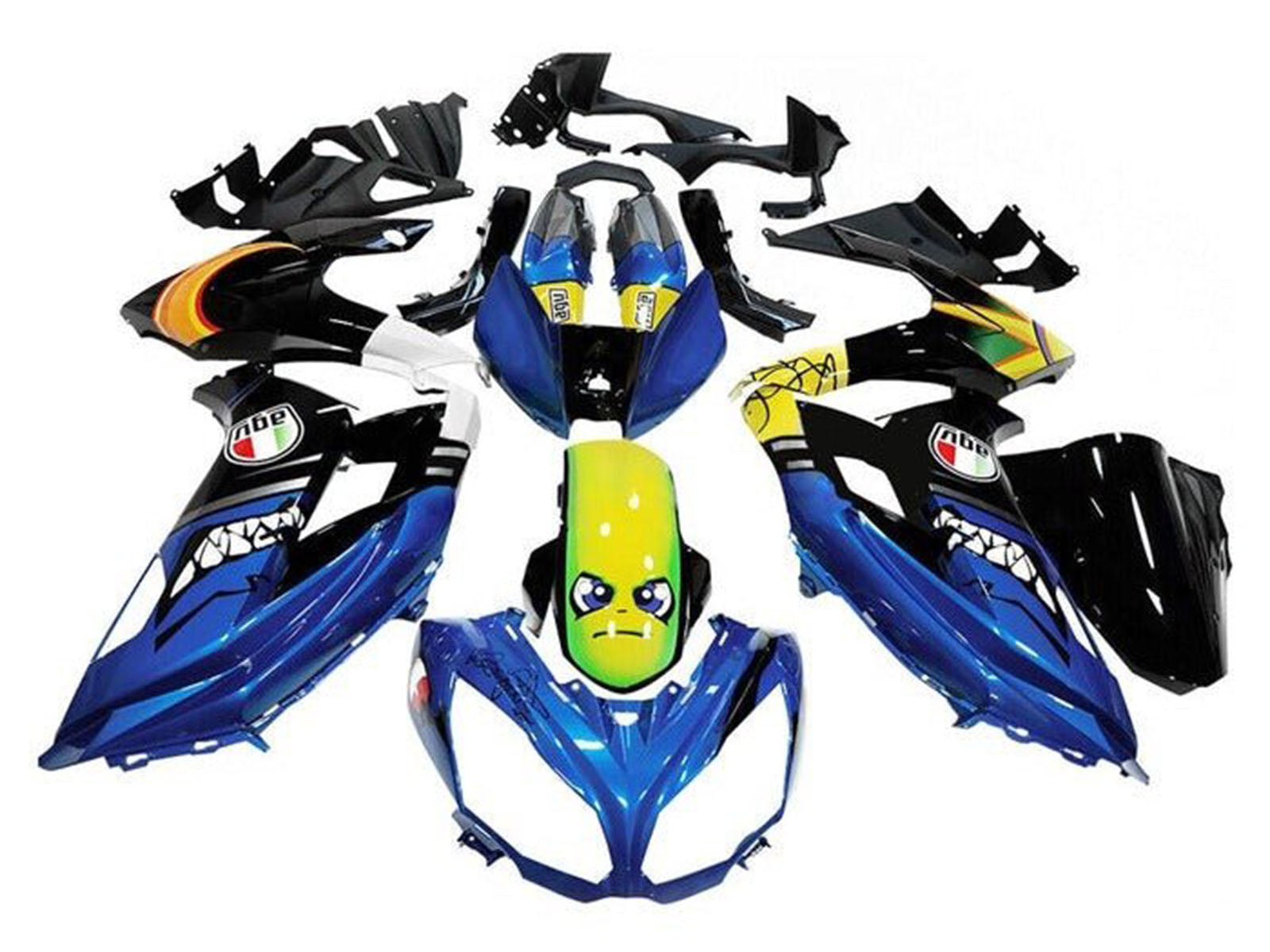 2012-2016 Blue Shark Ninja 650 EX650 Fairing Kit