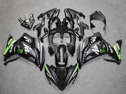2017-2019 Kawasaki Ninja-650 Matte Black Green White Monster EX650 Fairing Kit