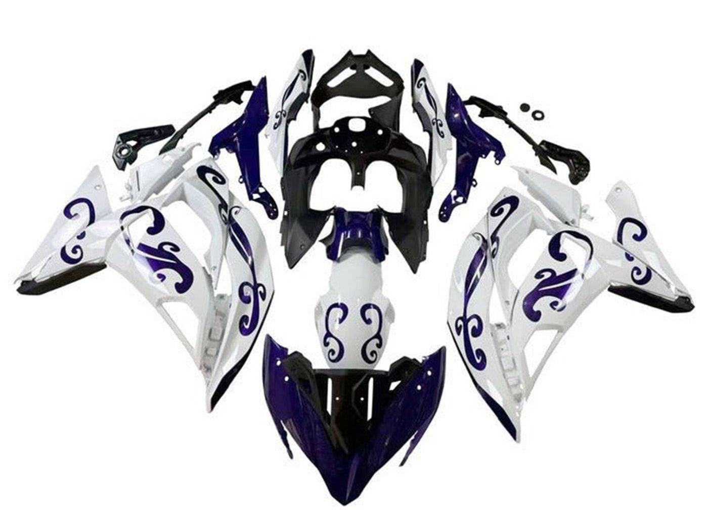 2017-2019 White Dark Blue Black Ninja 650 EX650 Fairing Kit