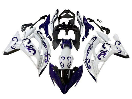 2017-2019 Kawasaki Ninja-650 White Dark Blue Black EX650 Fairing Kit