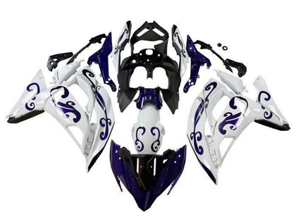 2017-2019 Kawasaki Ninja-650 White Dark Blue Black EX650 Fairing Kit
