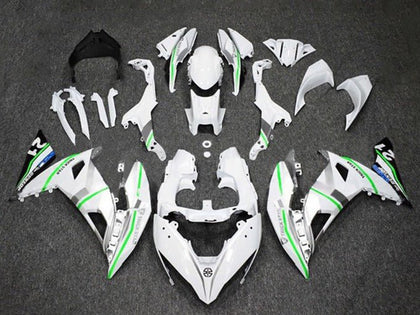 2017-2019 Kawasaki Ninja-650 White Silver Green EX650 Fairing Kit