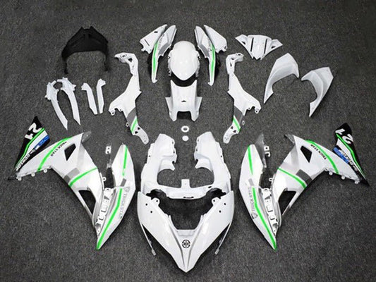2017-2019 White Silver Green Ninja 650 EX650 Fairing Kit