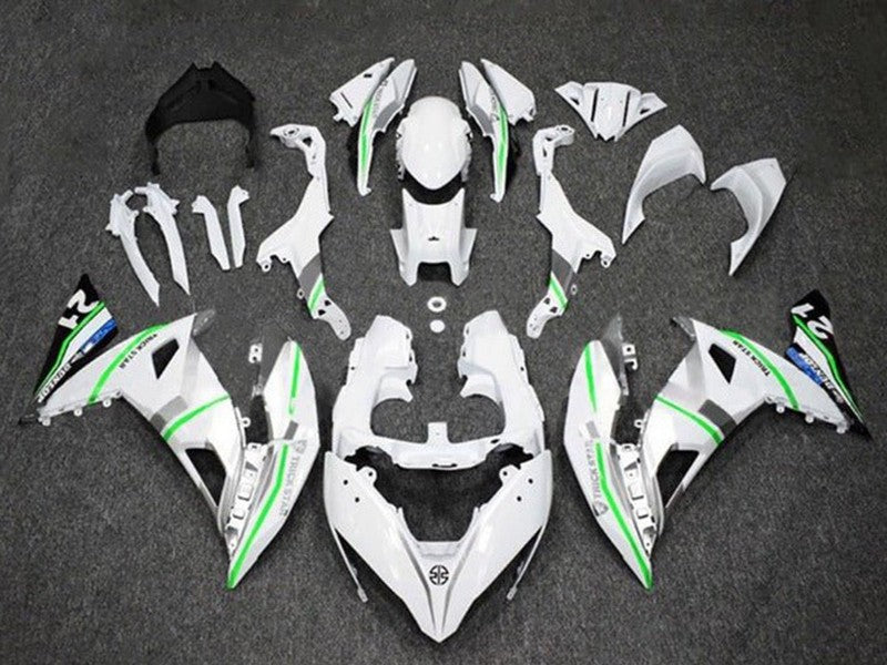 Purchase 2017-2019 White Silver Green Blue Kawasaki Ninja 650 EX650 Motorcycle Fairings UK