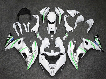 2017-2019 Kawasaki Ninja-650 White Silver Green EX650 Fairing Kit