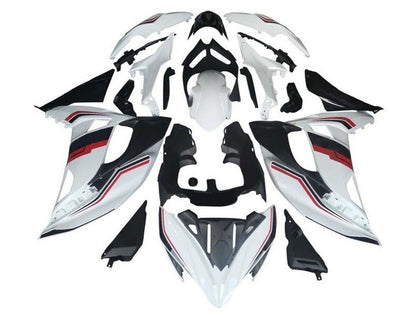 2017-2019 Kawasaki Ninja-650 White Black Red Stripe EX650 Fairing Kit