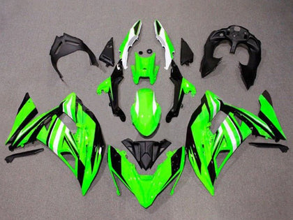 2017-2019 Kawasaki Ninja-650 Green Black White Stripe EX650 Fairing Kit