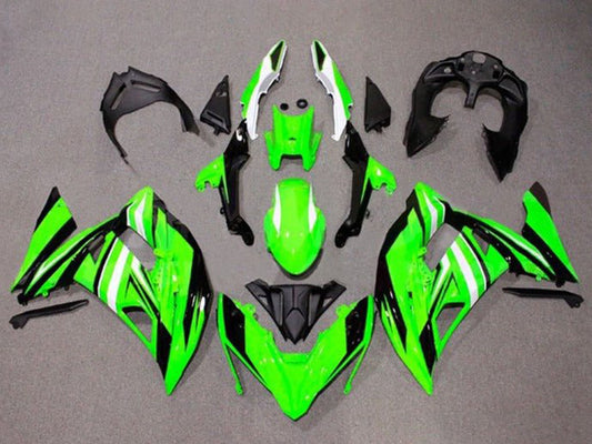 2017-2019 Green Black White Stripe Ninja 650 EX650 Fairing Kit
