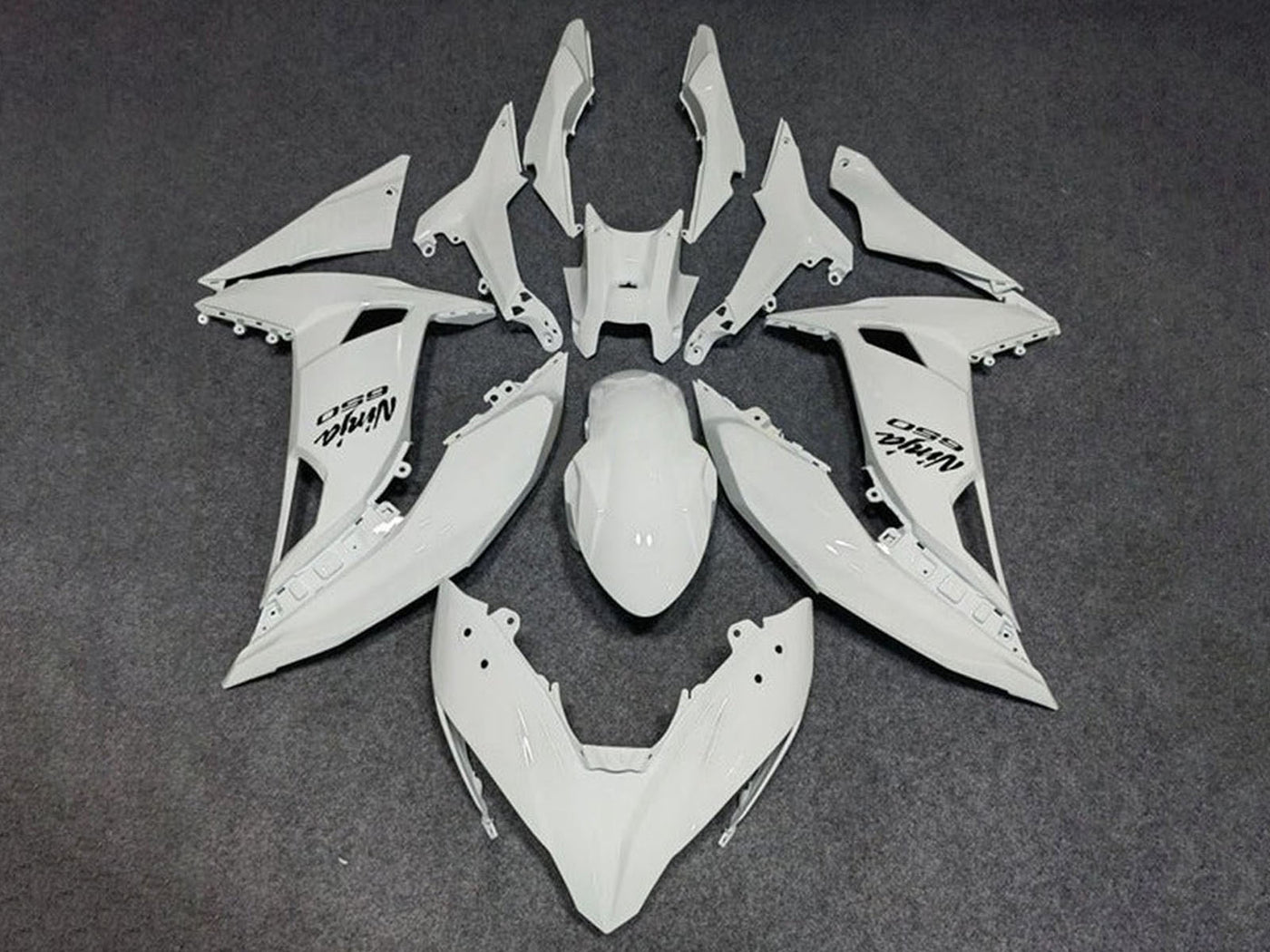 2017-2019 White Black Ninja 650 EX650 Fairing Kit