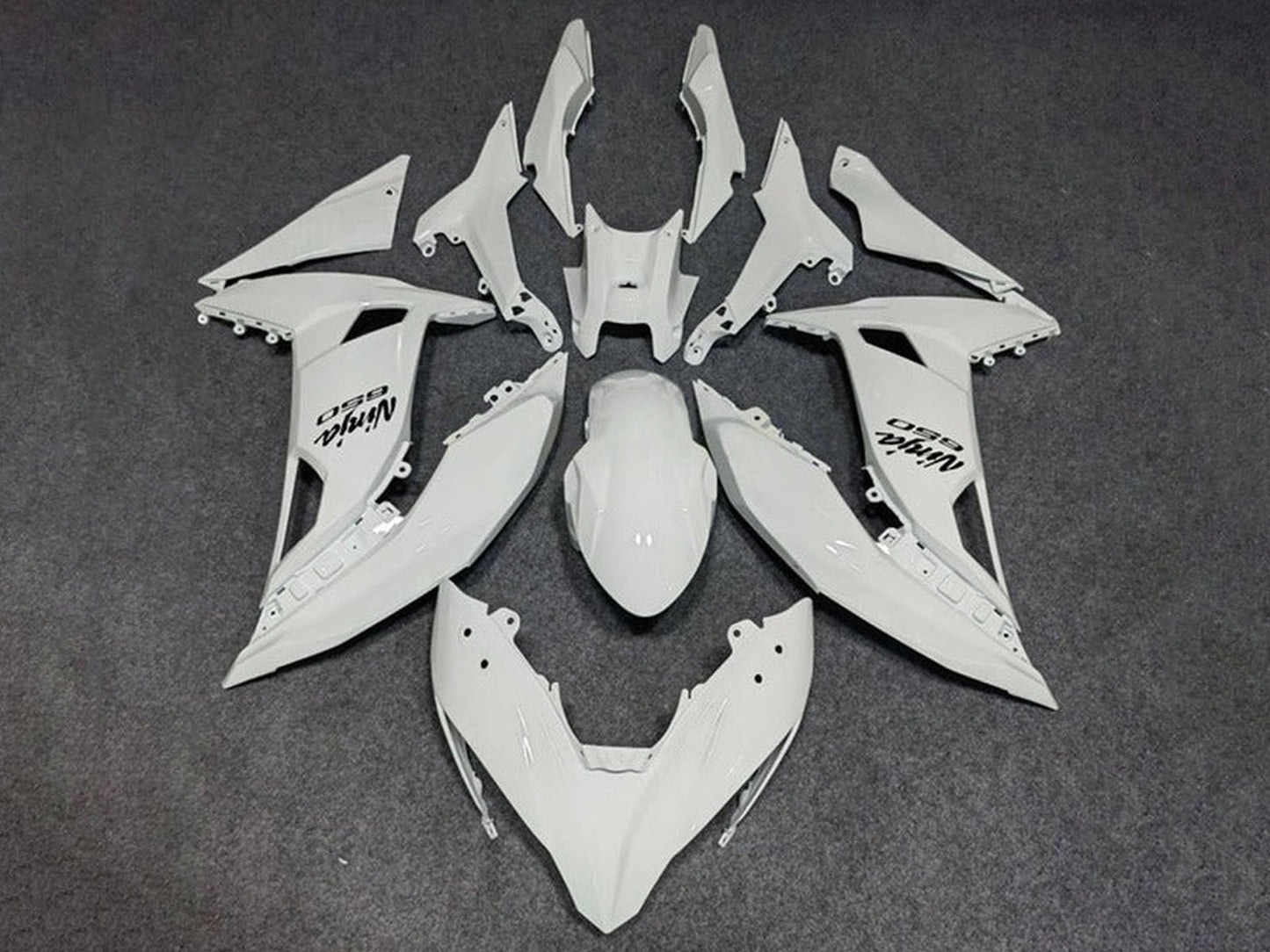 2017-2019 White Black Ninja 650 EX650 Fairing Kit