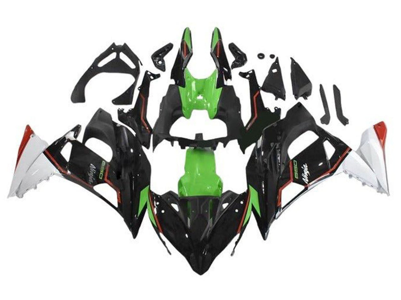 2017-2019 Black Green White Red Ninja 650 EX650 Fairing Kit
