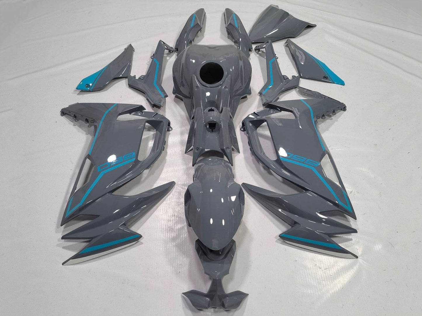 2020-2024 Grey Blue Ninja 650 EX650 Fairing Kit