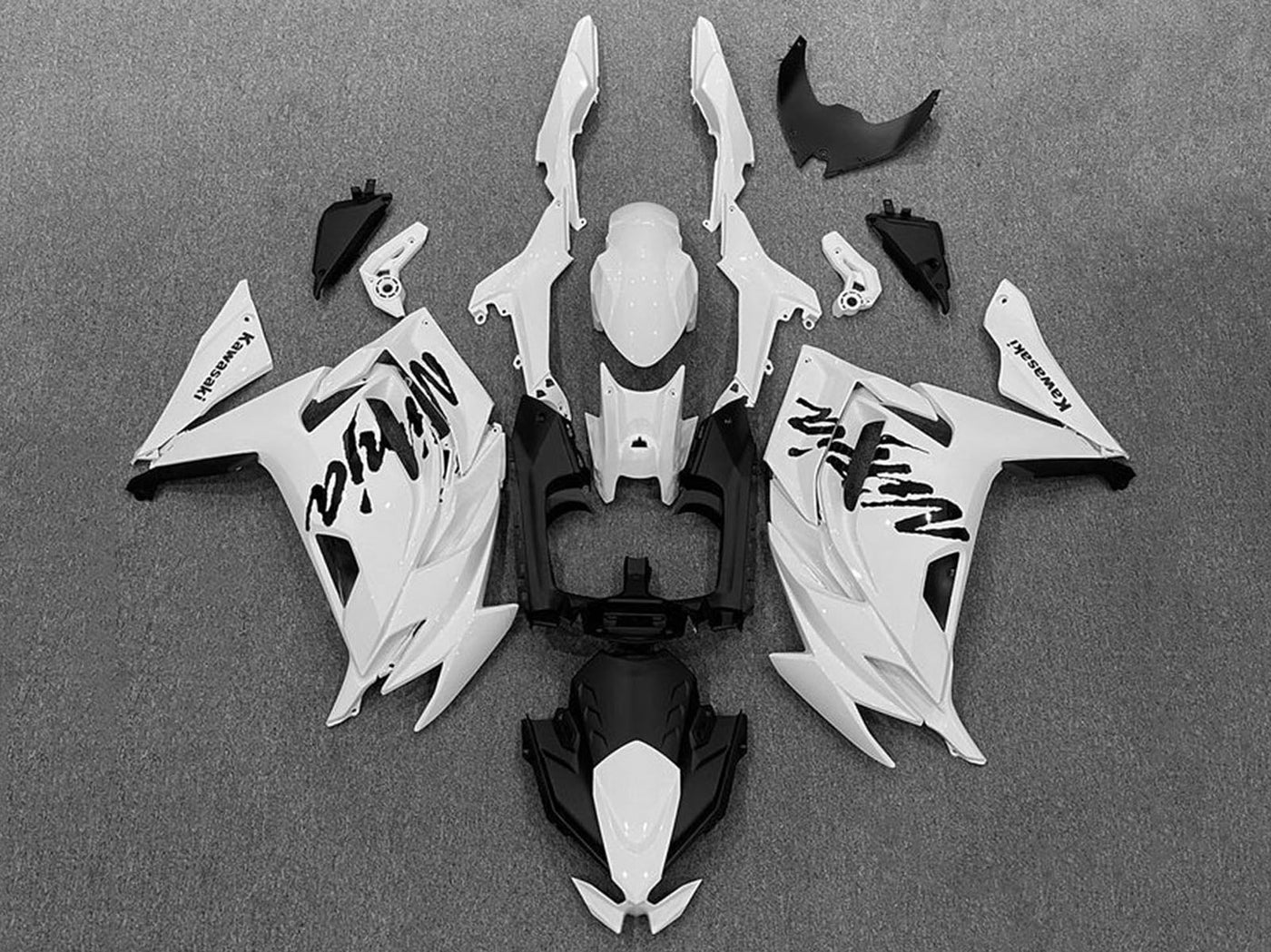 2020-2024 White Black Ninja 650 EX650 Fairing Kit
