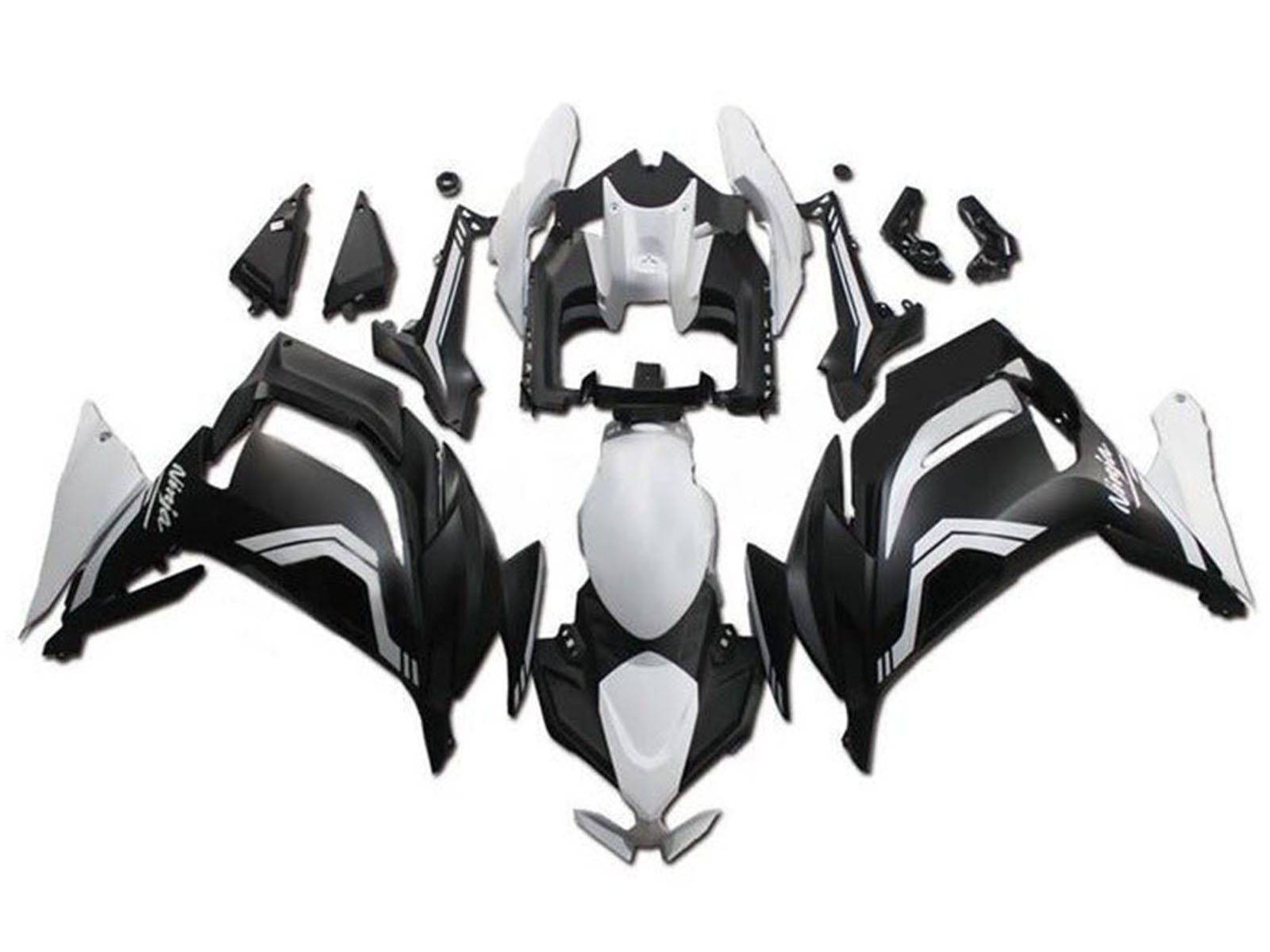 2020-2024 Matte Black Matte White Ninja 650 EX650 Fairing Kit
