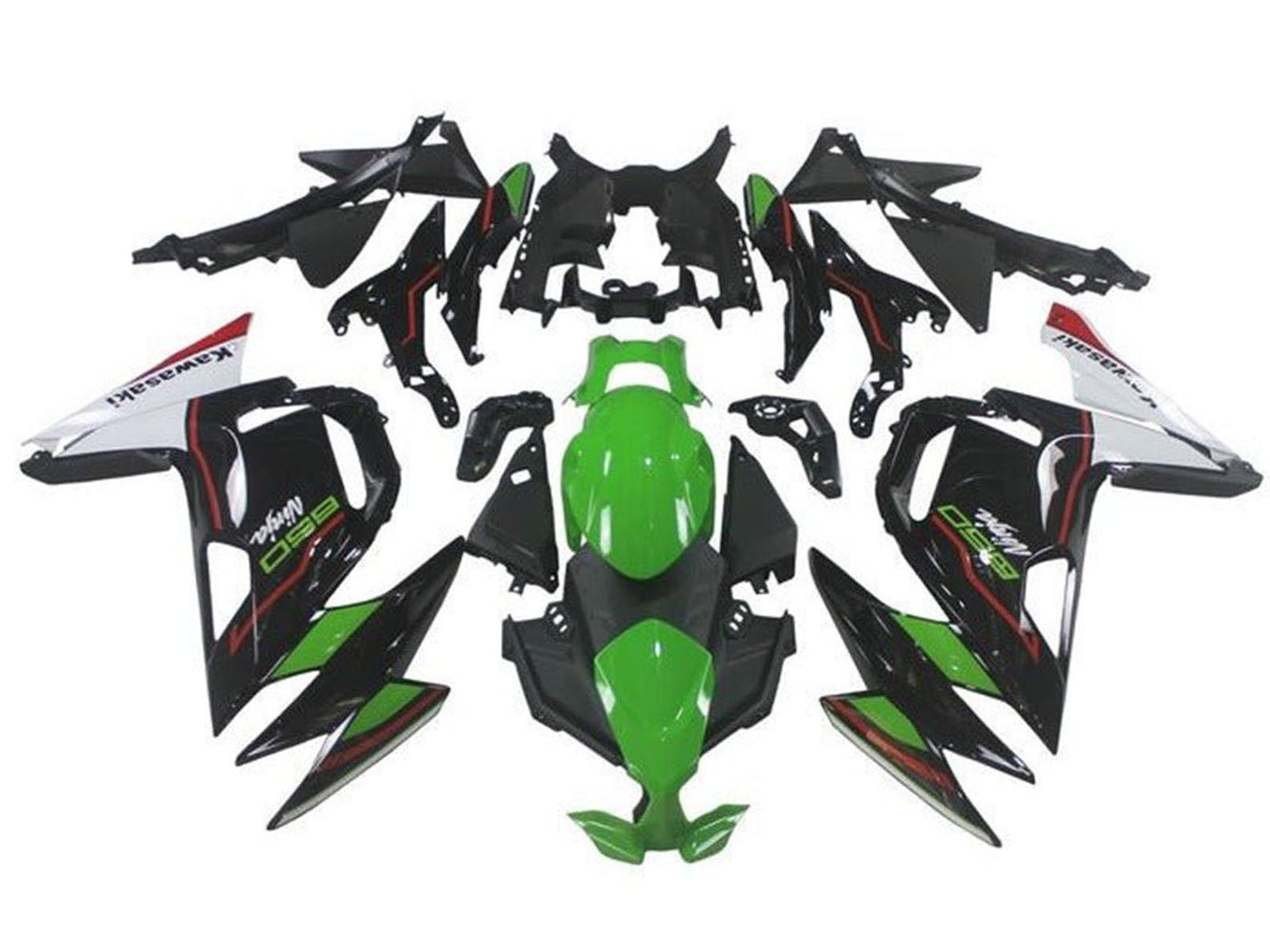 2020-2024 Green Black White Red Ninja 650 EX650 Fairing Kit
