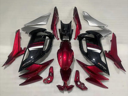 2020-2024 Kawasaki Ninja-650 Dark Red Black Silver EX650 Fairing Kit