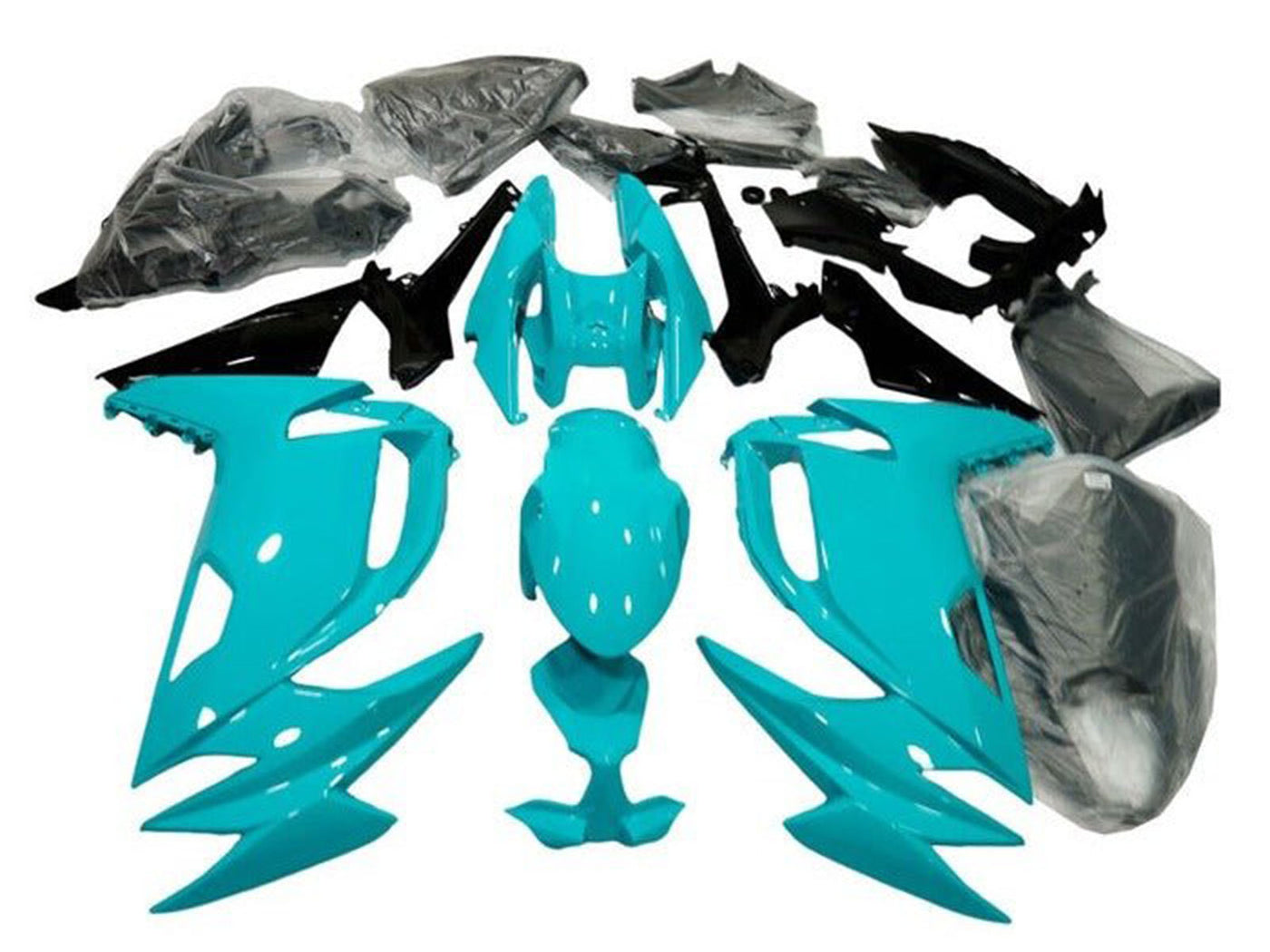 2020-2024 Light Blue Black Ninja 650 EX650 Fairing Kit