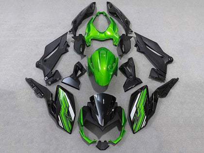 2018-2024 Kawasaki Z400 Green Black White Fairing Kit
