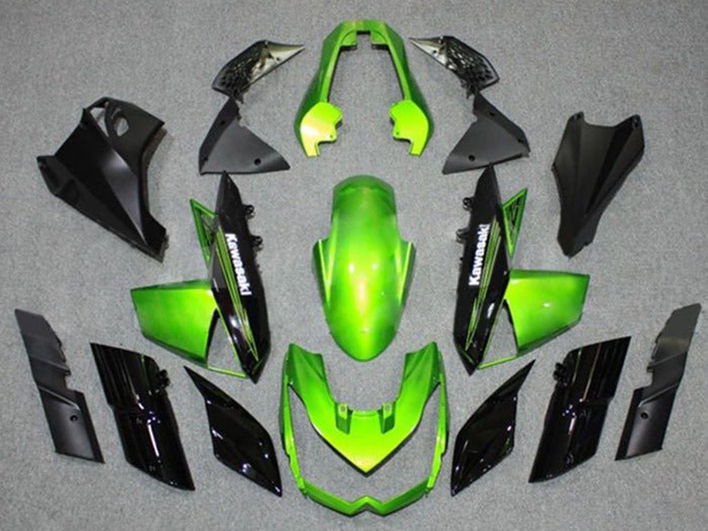 2010-2013 Green Black Kawasaki Z1000 Fairing Kit