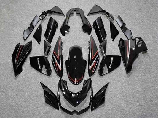 2010-2013 Black Red Stripe Kawasaki Z1000 Fairing Kit