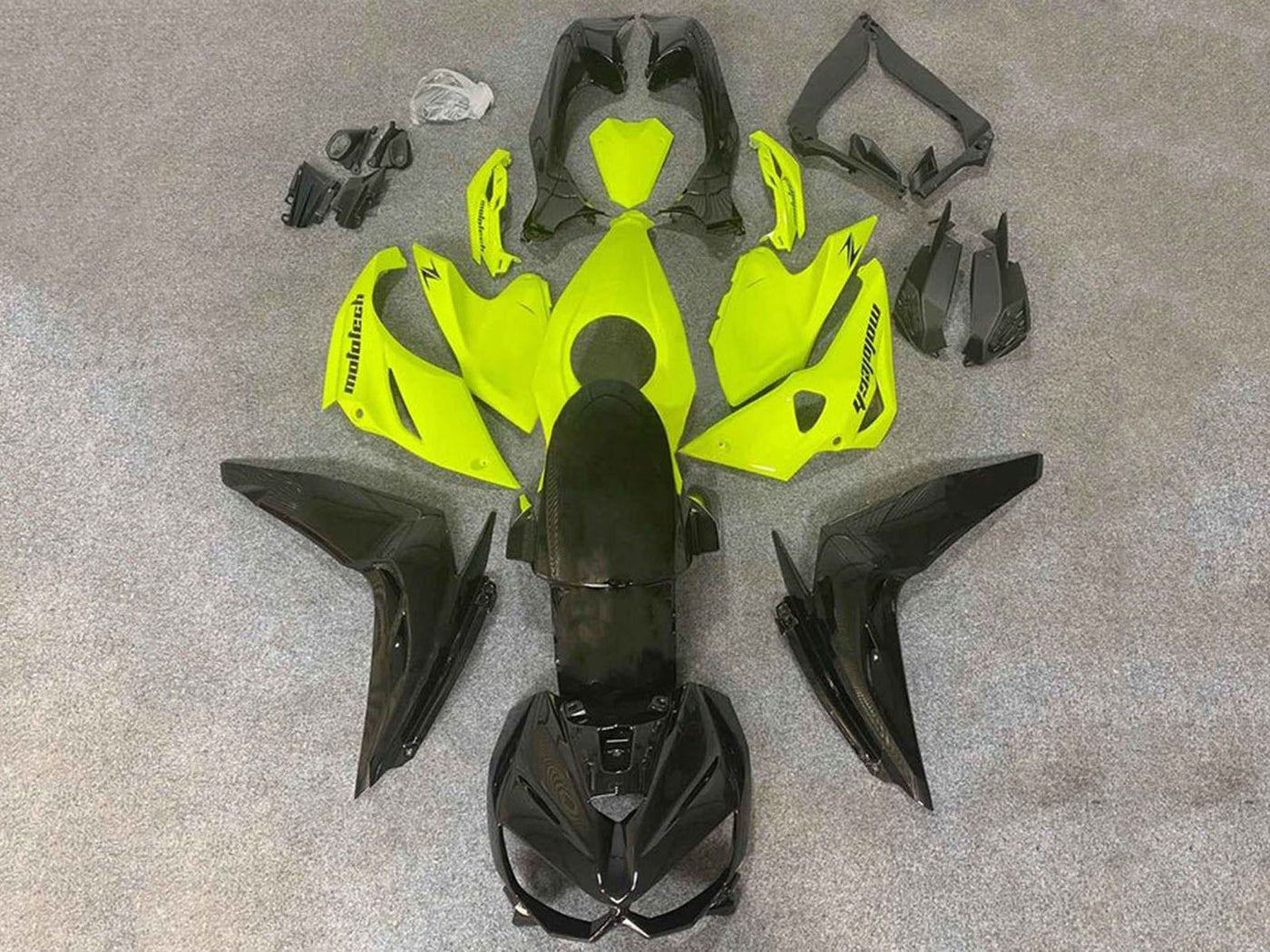 2014-2019 Black Yellow Kawasaki Z1000 Fairing Kit