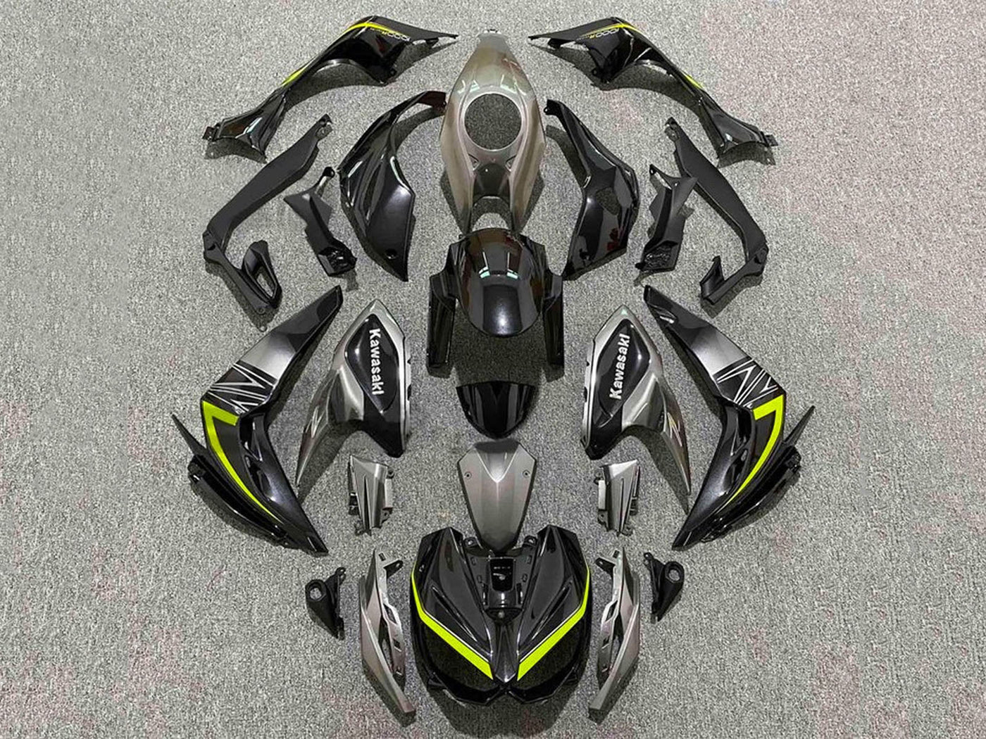 2014-2019 Black Grey Yellow Kawasaki Z1000 Fairing Kit