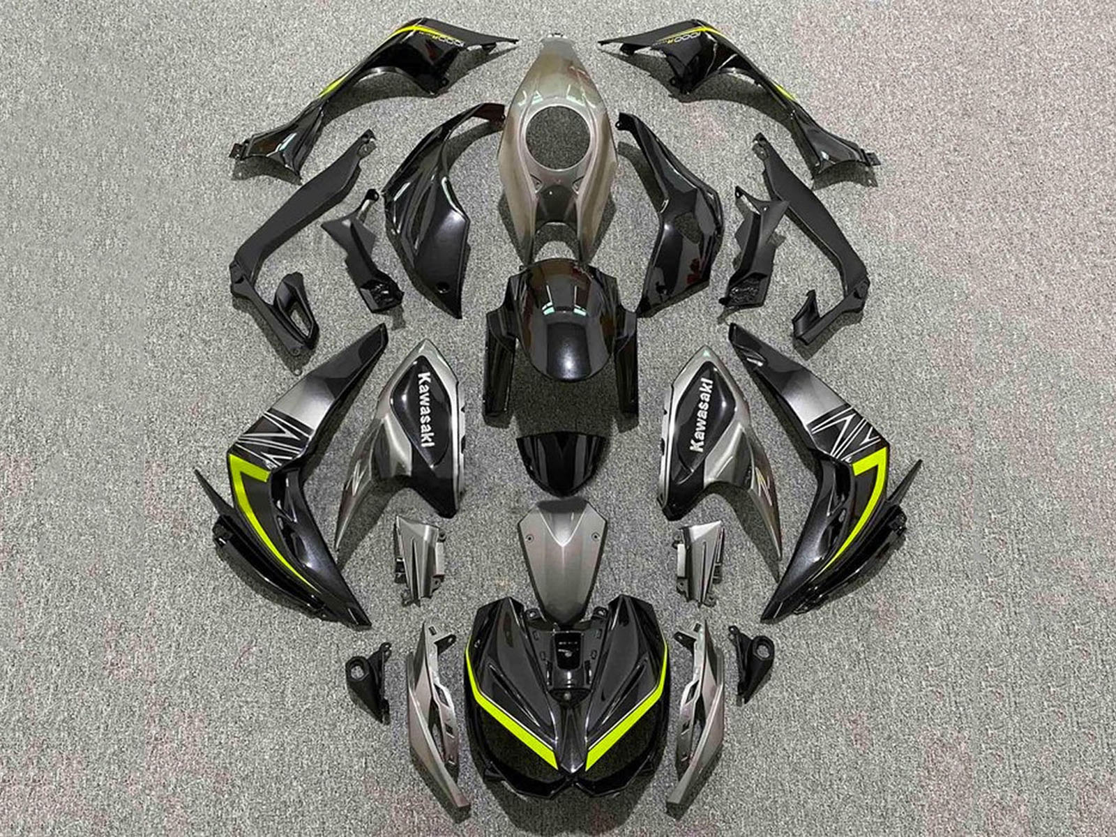 2014-2019 Black Grey Yellow Kawasaki Z1000 Fairing Kit