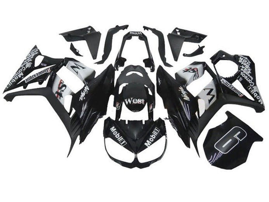 2010-2016 Black White West Kawasaki Z1000SX Fairing Kit
