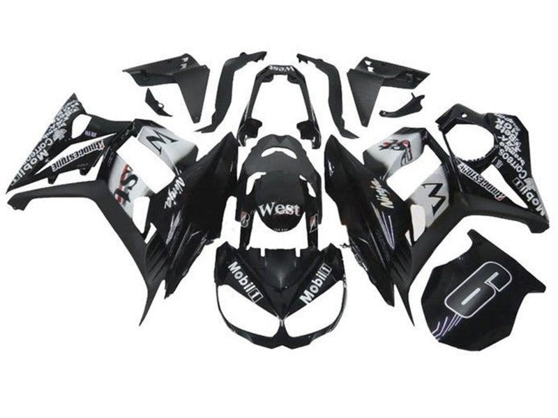 Purchase 2010-2016 Glossy Black White Mobil West Kawasaki Z1000SX Motorcycle Fairings UK