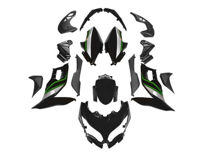 2015-2021 Kawasaki 650 Black Green Versys Fairing Kit