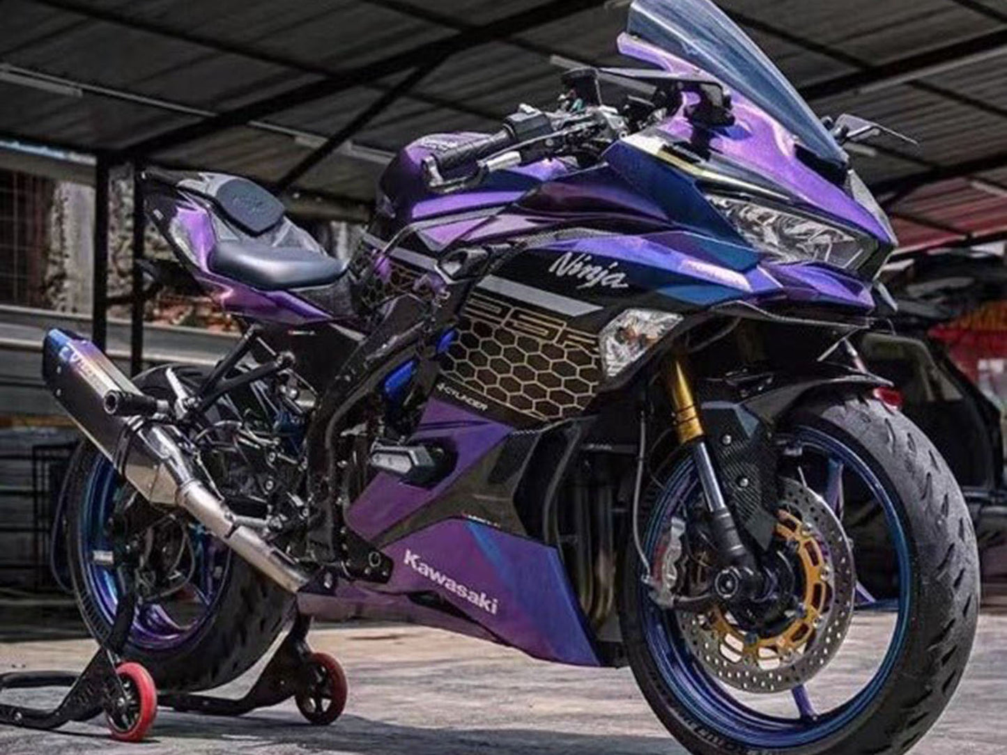2019-2025 Purple Blue Gold Gradient Kawasaki ZX25R Zx 25R Fairing Kit